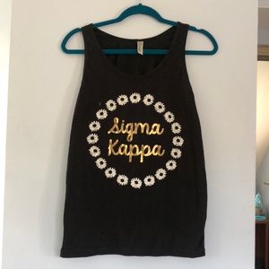 Sigma Kappa black flowy tank top